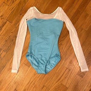 White and blue leotard, Size P